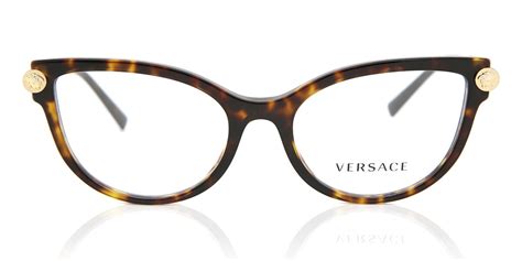 Versace VE3270Q 108 Eyeglasses in Dark Havana